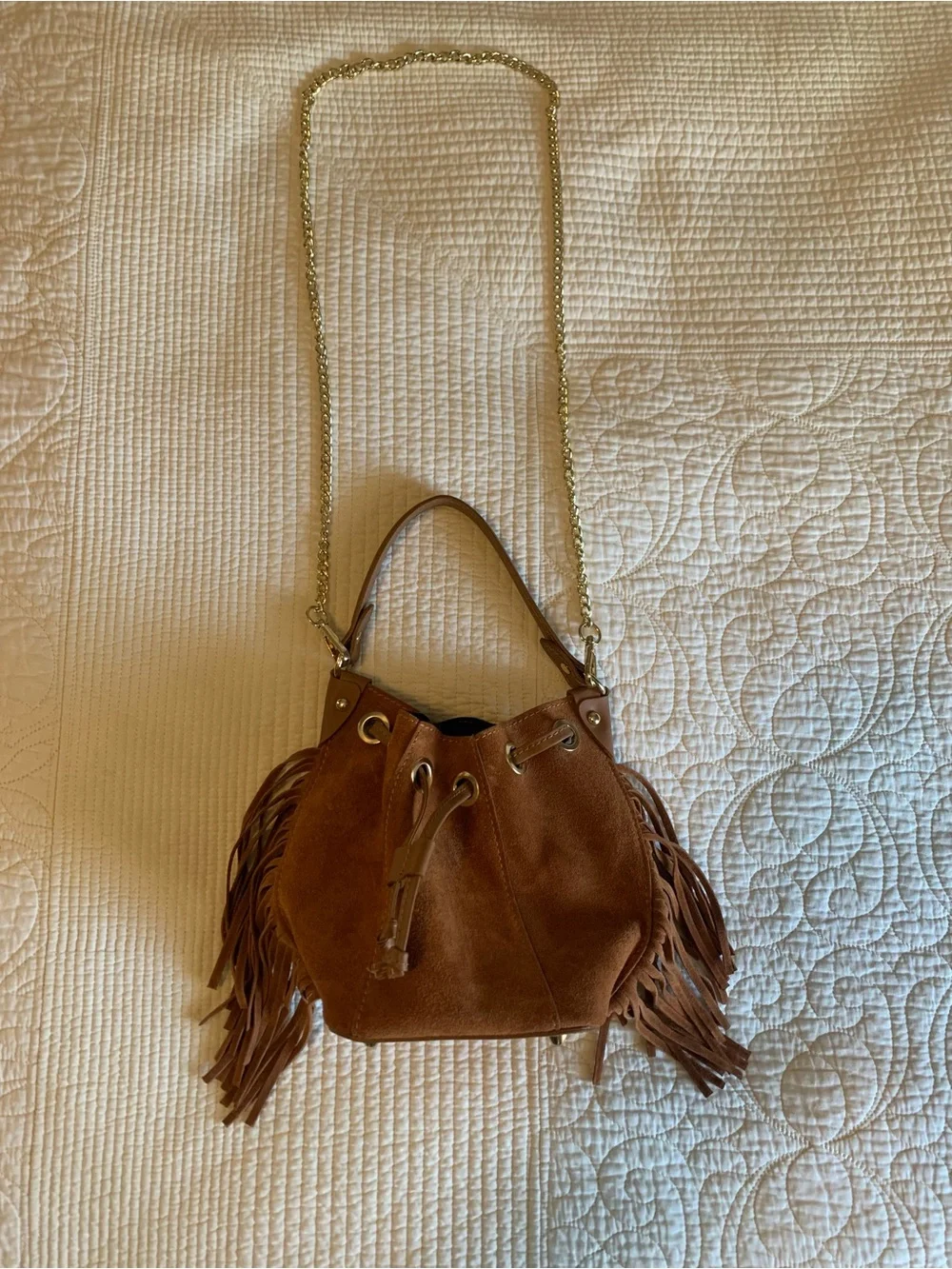 bohemian-style Anna Paola bucket bag
